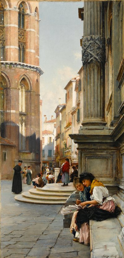The Church of the Frari and School of San Rocco, Venice, 1892 by Henry Woods